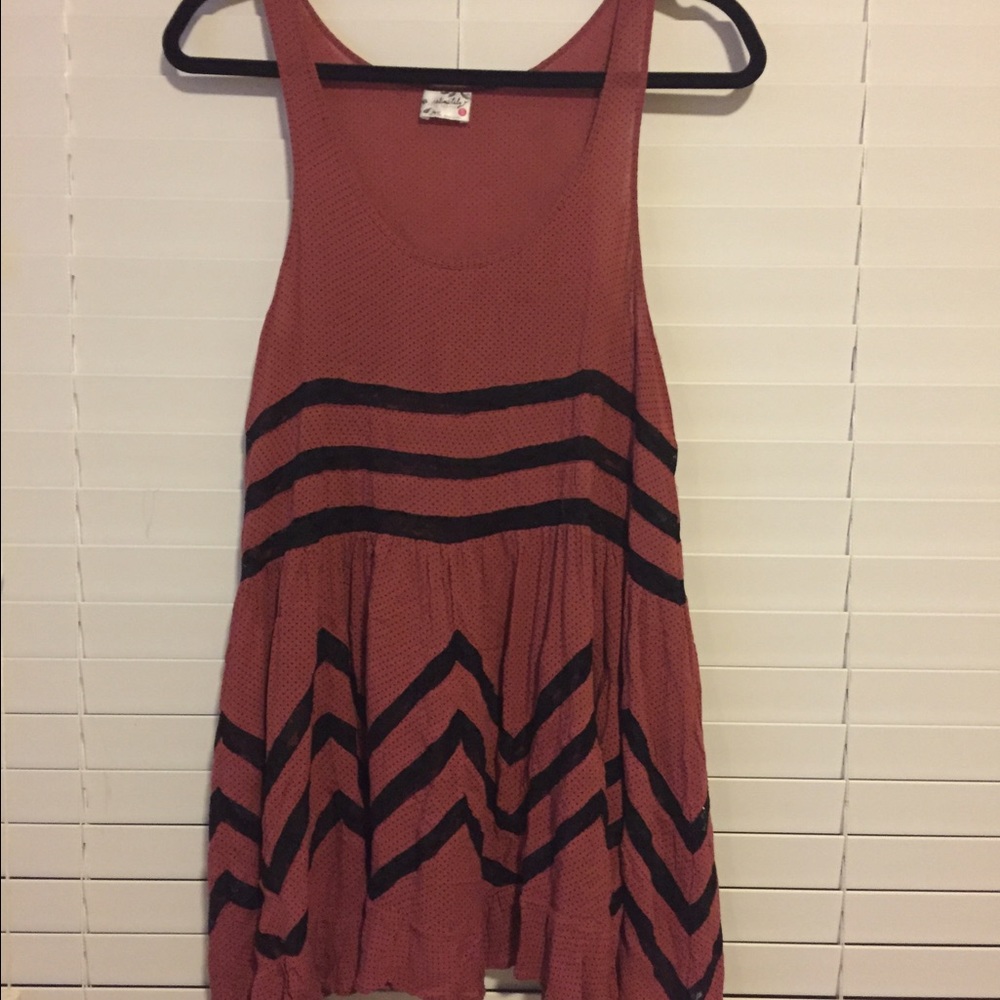 Free People Voile and Lace Trapeze Dress